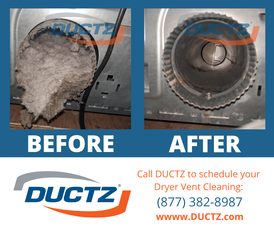 Fire Safety - Dryer Lint Clean Out Before and After