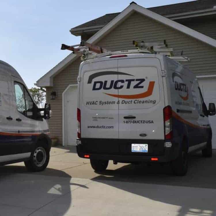 DUCTZ HVAC system and duct cleaning service truck