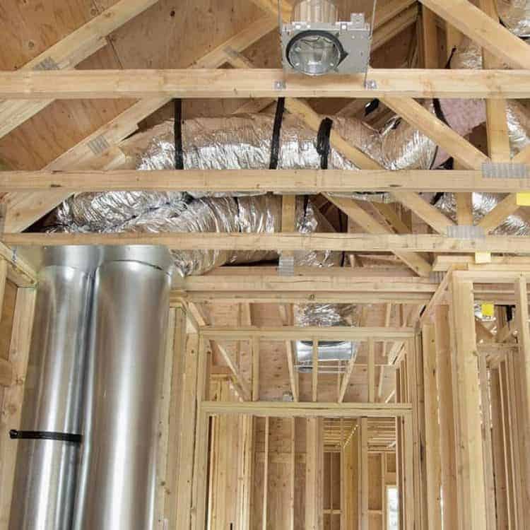 Residential HVAC system in a home